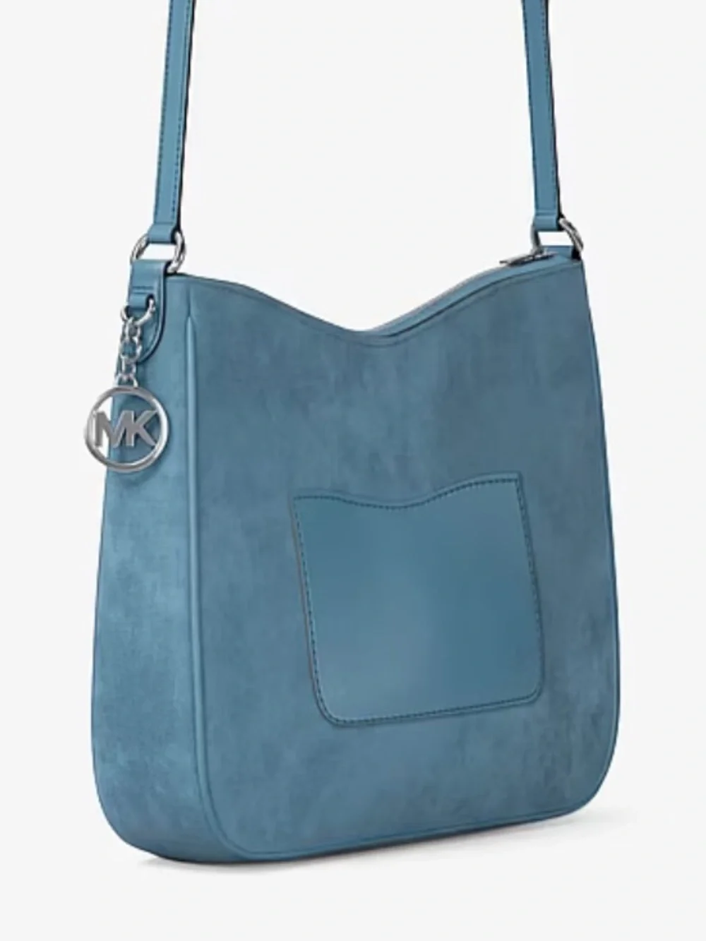Michael Kors Dusty Blue Suede Shoulder Bag